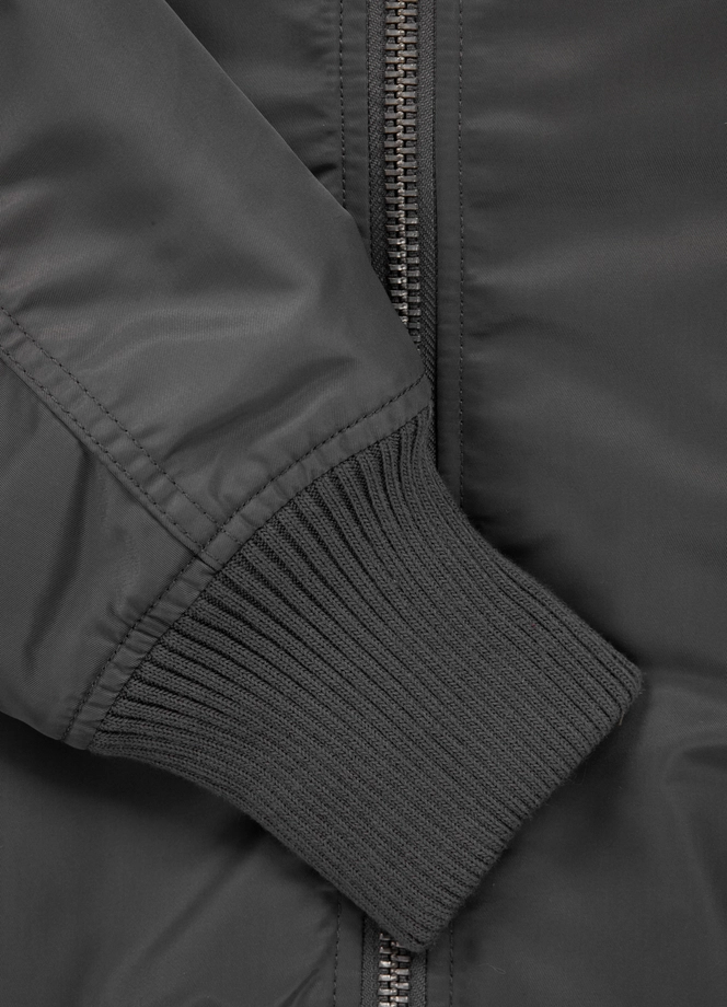 Kurtka męska przejściowa wiosenna Pit Bull MA 1 Logo Flight Jacket 2 bomber grafitowa szara