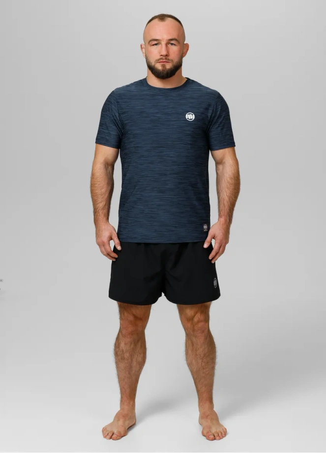 Koszulka męska T-shirt Pit Bull Performance Pro+ Casual Sport Small Logo granatowa
