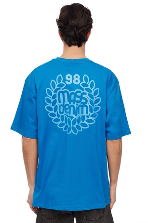 Koszulka męska t-shirt Mass Dnm Base Back niebieska