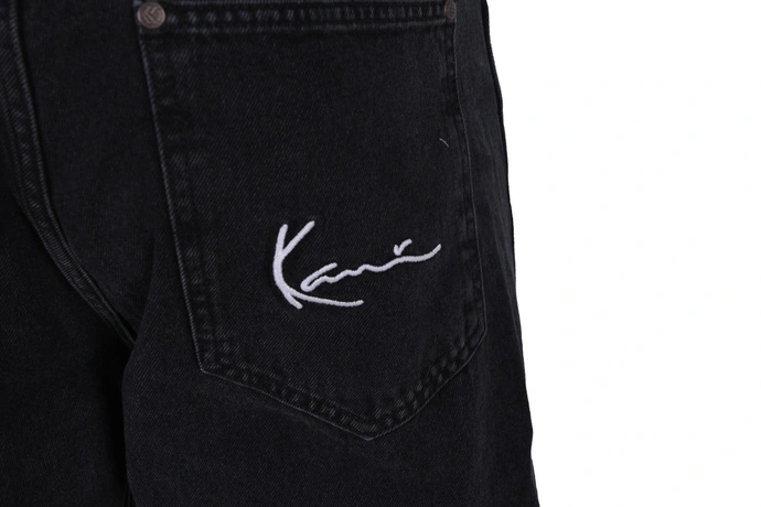 Spodnie męskie jeansowe BAGGY Karl Kani KK Small Signature Five Pocket Deni vintage czarne