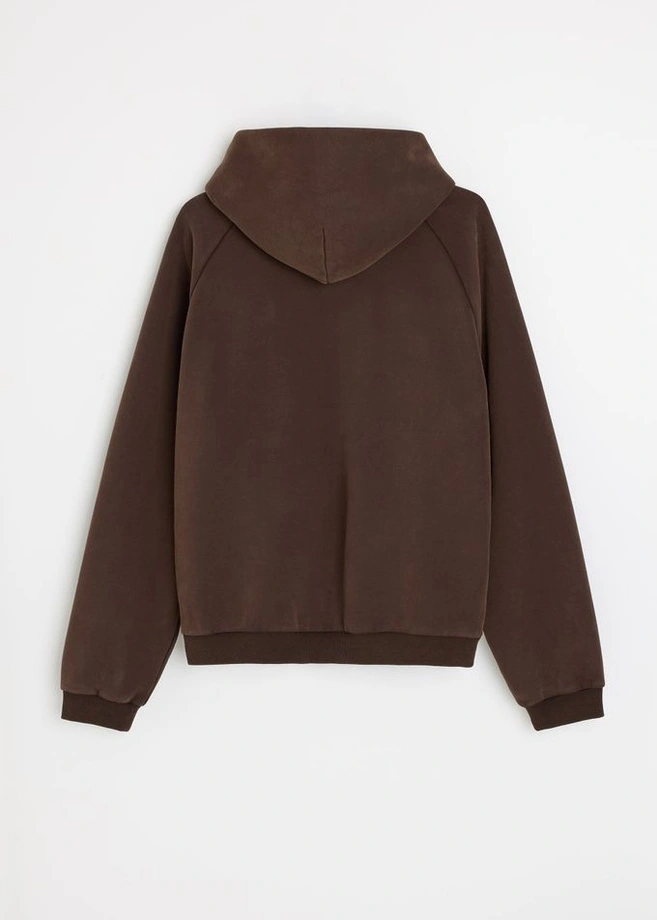 Bluza męska rozpinana z kapturem Coalition CLTN Zip 526 brązowa