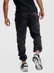 Spodnie męskie Jeans Jogger Jigga Wear Mini Haft Logo Marble marmurkowe czarne