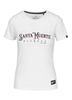 Koszulka damska T-shirt Pit Bull Santa Muerte Rose biała