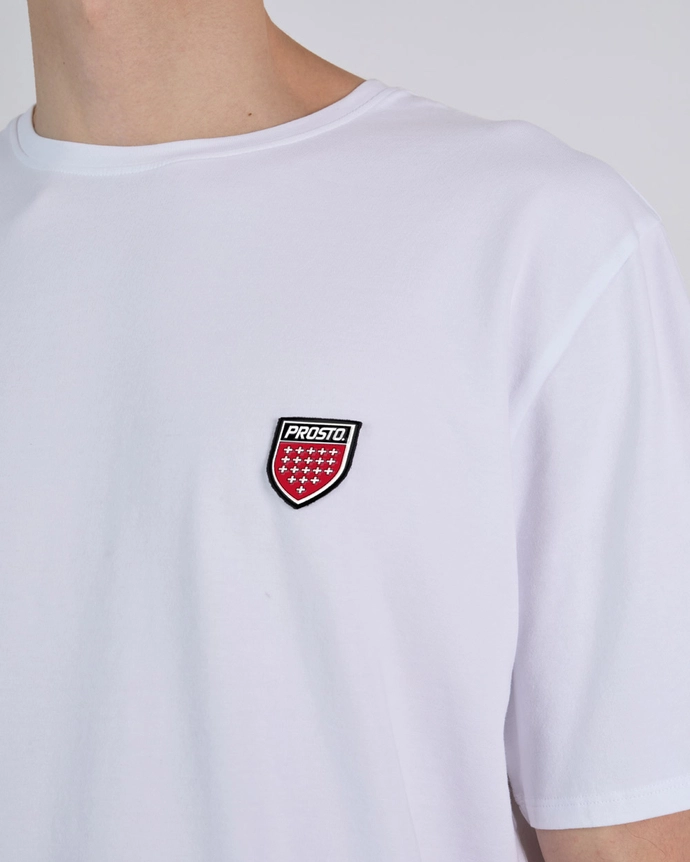Koszulka męska t-shirt Prosto Shield Slim biała