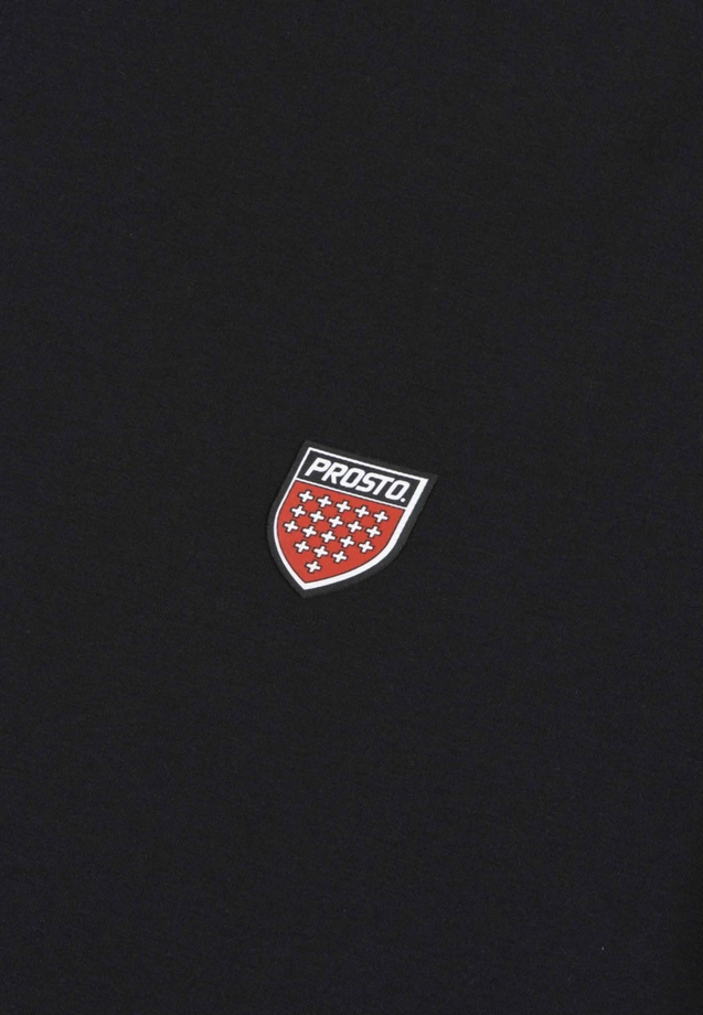 Koszulka męska t-shirt Prosto Shield Slim czarna