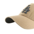 Czapka z daszkiem 47 Brand Los Angeles Dodgers Cooperstown Khaki Clean Up beżowa
