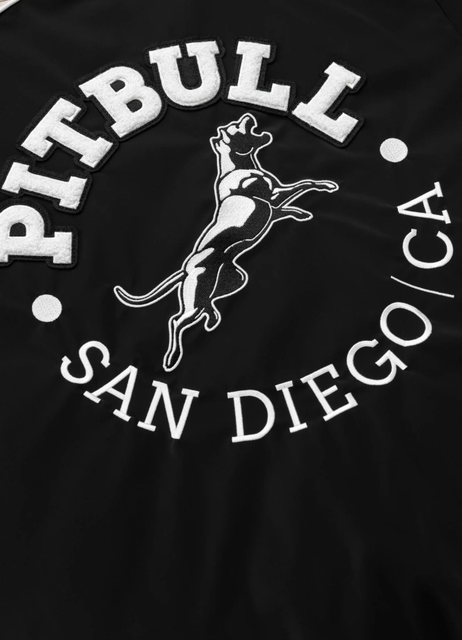 Kurtka męska przejściowa bejsbolówka Pit Bull Manolito czarno/biała