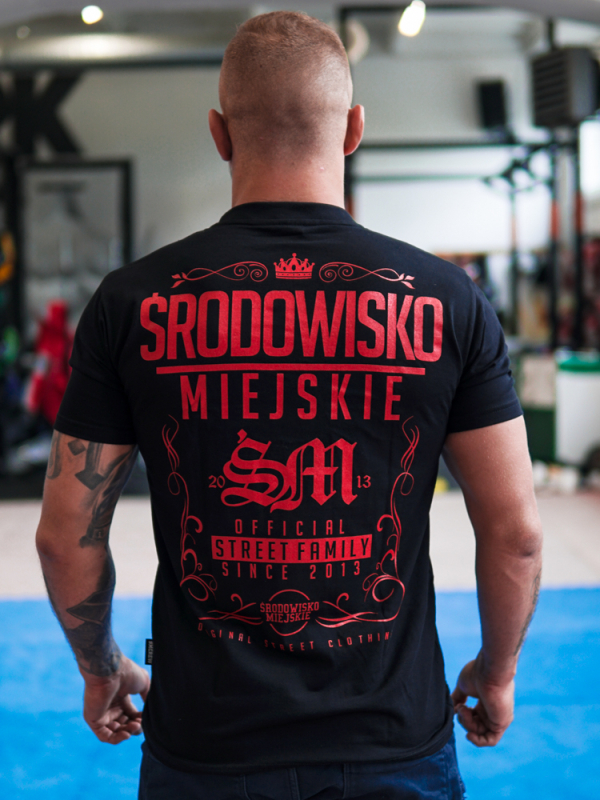 Koszulka męska t-shirt Środowisko Miejskie Theme czarna/czerwona