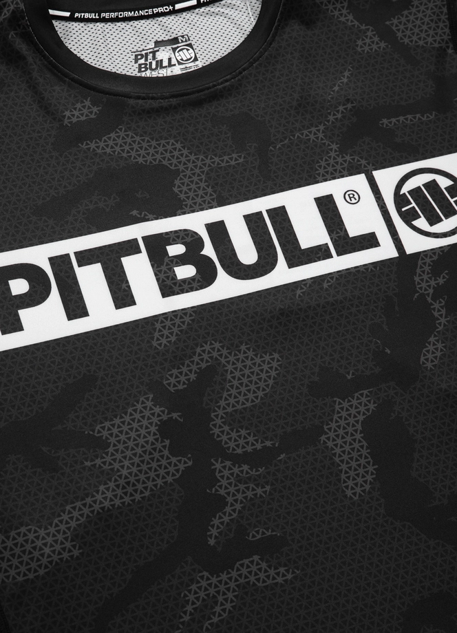 Koszulka męska T-shirt Pit Bull Performance Pro Plus Mesh Net Camo Hilltop II 24 czarna