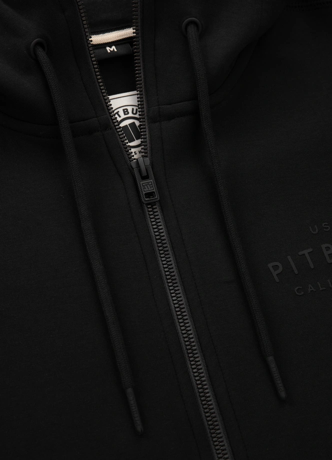 Bluza męska z kapturem Pitbull Pit Bull Sampson ZIP czarna