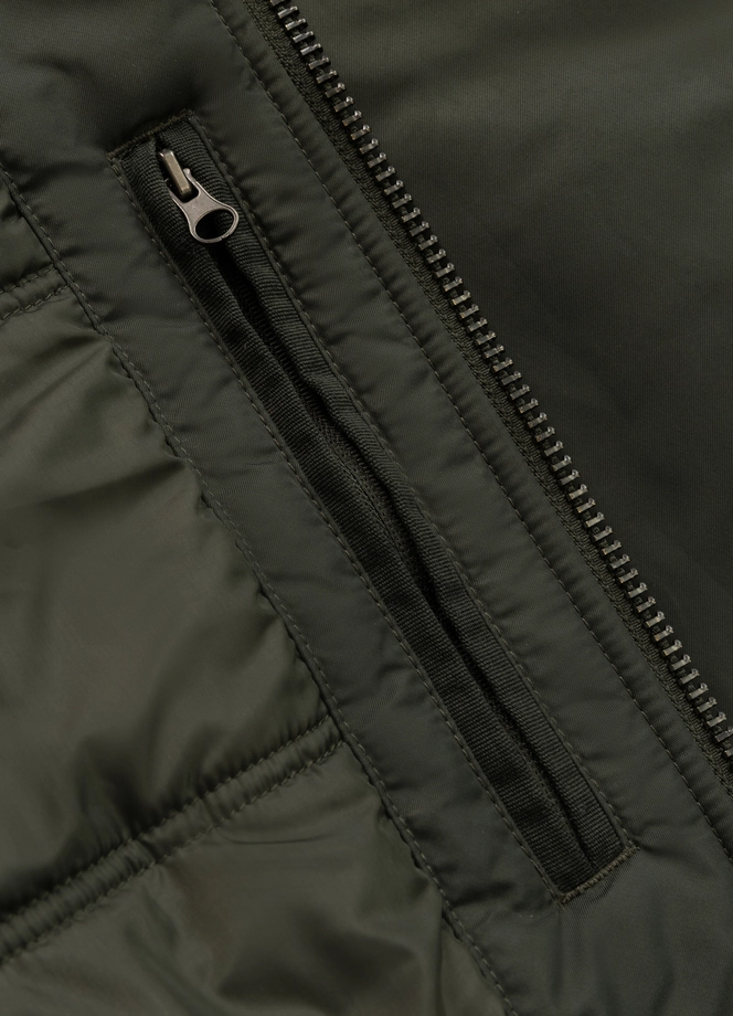 Kurtka męska przejściowa bejsbolówka Pit Bull Detroit ciemno zielona