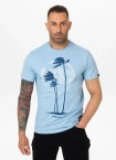 Koszulka męska T-Shirt Pit Bull Palms jasna niebieska