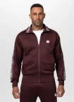 Bluza męska rozpinana Pit Bull Oldschool Tape Logo 26 ciemno bordowa