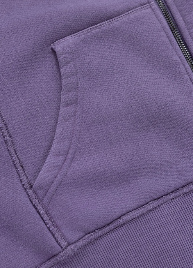 Bluza damska z kapturem ZIP Pitbull Washed Lovia fioletowa