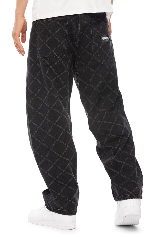 Spodnie męskie Jeans Extra Baggy Mass Denim Monogram czarne