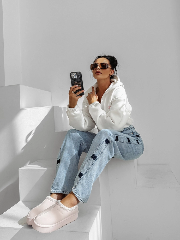 Spodnie damskie jeans Olavoga Eliokie jasno niebieskie