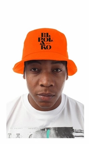 Kapelusz El Polako Bucket Hat Letters orange