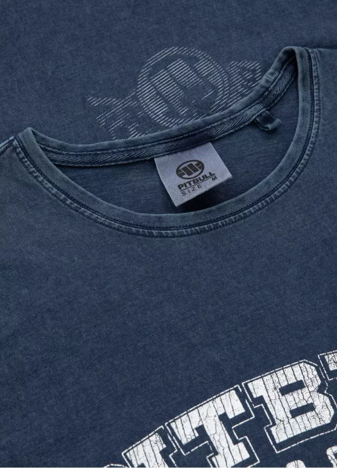 Koszulka męska T-Shirt Pit Bull Pitbull Denim Washed Born In 1989 niebieska