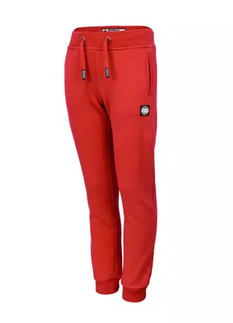 Spodnie dresowe dziecięce Pit Bull Moss Hilltop Pitbull czerwone