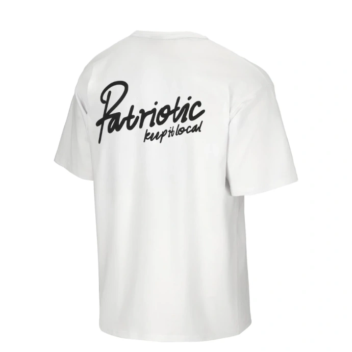 Koszulka męska T-shirt oversize Patriotic College Keep It biała