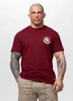Koszulka męska T-Shirt Pit Bull Pitbull Dog SD bordowa