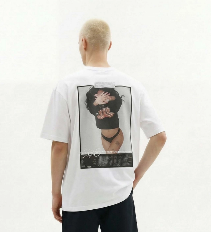 Koszulka męska t-shirt oversize Prosto Callendar biała