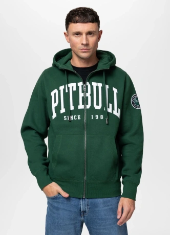 Bluza męska rozpinana z kapturem Pit Bull Norton zielona
