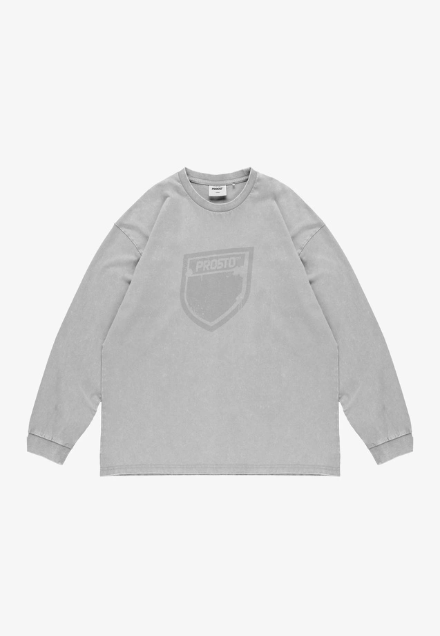 Koszulka longsleeve męski Prosto Splash Shield szara