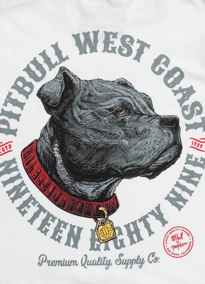 Koszulka męska T-Shirt Pit Bull Pitbull Strenght & Respect biała