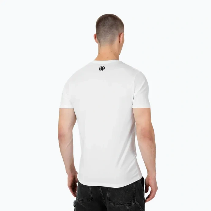Koszulka męska T-Shirt Pit Bull Pitbull Classic Boxing Slim Fit biała