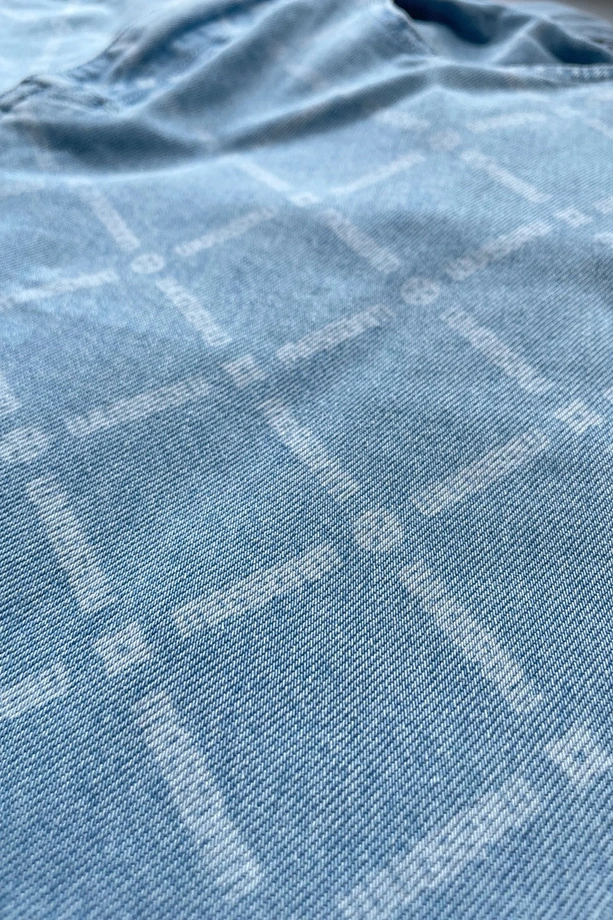 Spodnie męskie Jeans Extra Baggy Mass Denim Monogram jasno niebieskie
