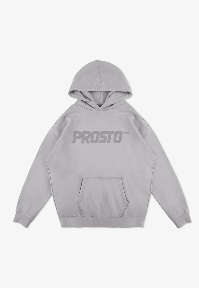 Bluza męska z kapturem Prosto Big Log szara