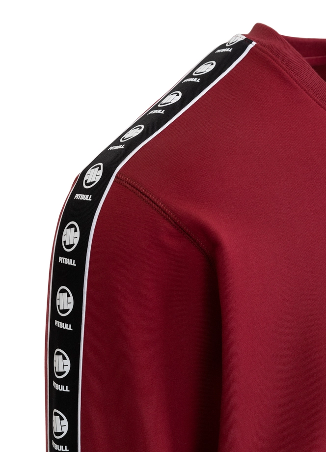 Bluza męska bez kaptura Pitbull Pit Bull Tape Nugget bordowa