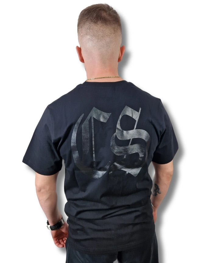 Koszulka męska T-shirt Ciemna Strefa CS Gotyk Logo czarna