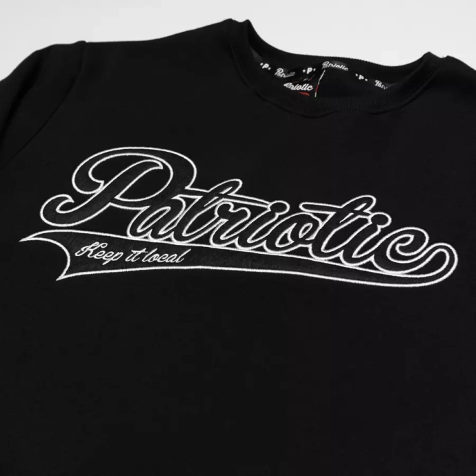 Bluza męska klasyczna Patriotic Collage Tag crewneck czarna