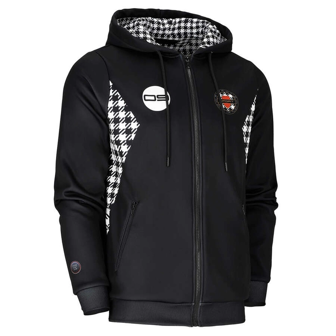 Bluza męska z kapturem Patriotic Epis Motorsport Ogień na tłoki ZIP czarna