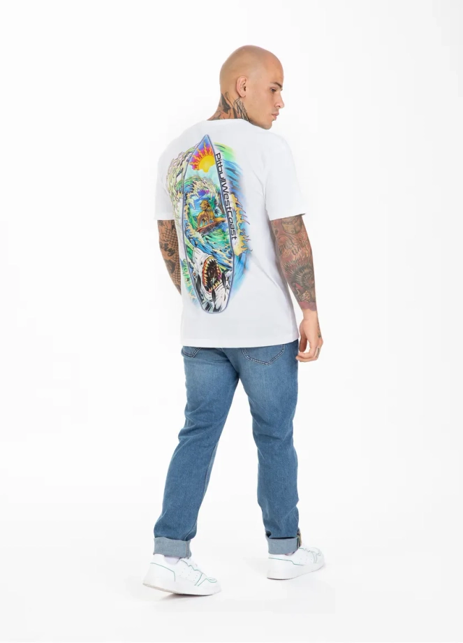 Koszulka męska T-Shirt Pit Bull Pitbull Camino biała