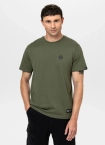 Koszulka męska T-Shirt Pitbull Small Logo oliwkowa zielona