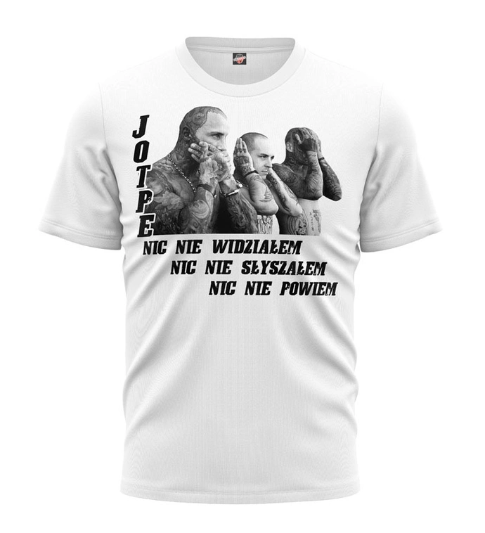 Koszulka męska T-shirt Public Enemy Nic Nie widziałem Nic Nie Słyszałem biały