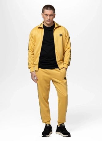 Komplet dresowy Pit Bull Oldschool Tape Logo żółty