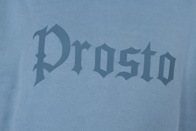 Bluza męska oversize Prosto Klasyk Goth crewneck turkusowa