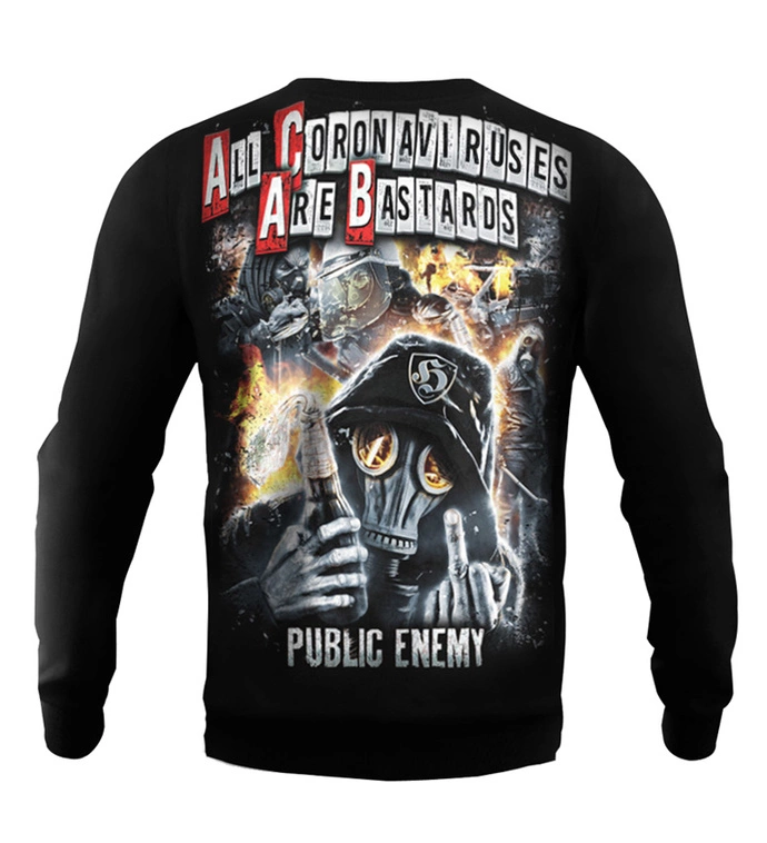 Bluza męska bez kaptura Public Enemy All Coronaviruses Are Bastards crewneck czarna