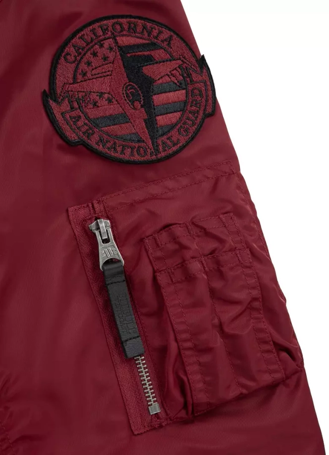 Kurtka męska przejściowa wiosenna Pit Bull Starwood Flight bomberka jacket bordowa