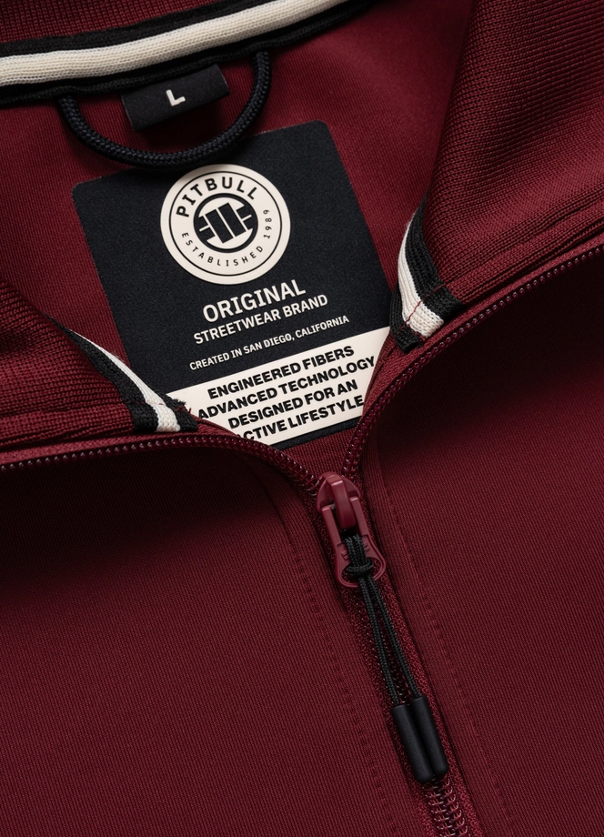 Bluza męska rozpinana Pit Bull San Diego CA burgundowa