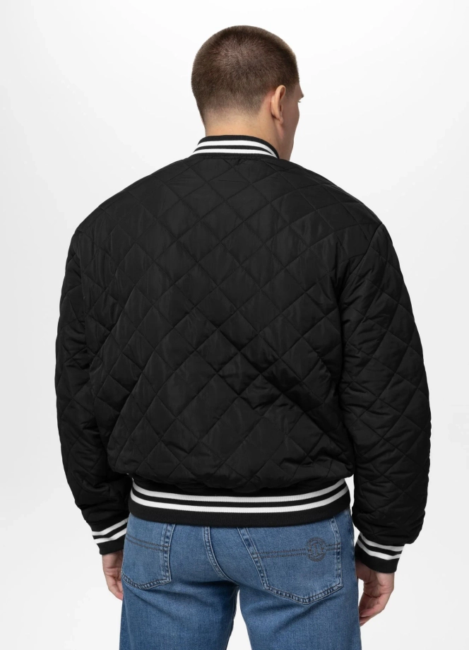 Kurtka męska przejściowa bejsbolówka Pit Bull Jupiter czarna