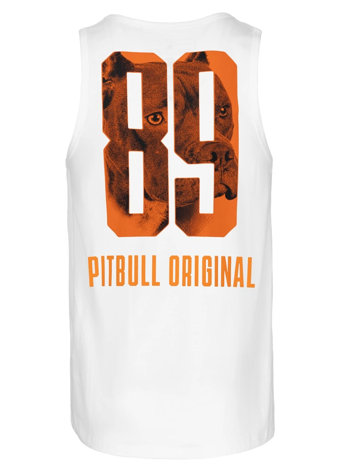 Koszulka męska tank top Pitbull Eighty Nine Dog biała