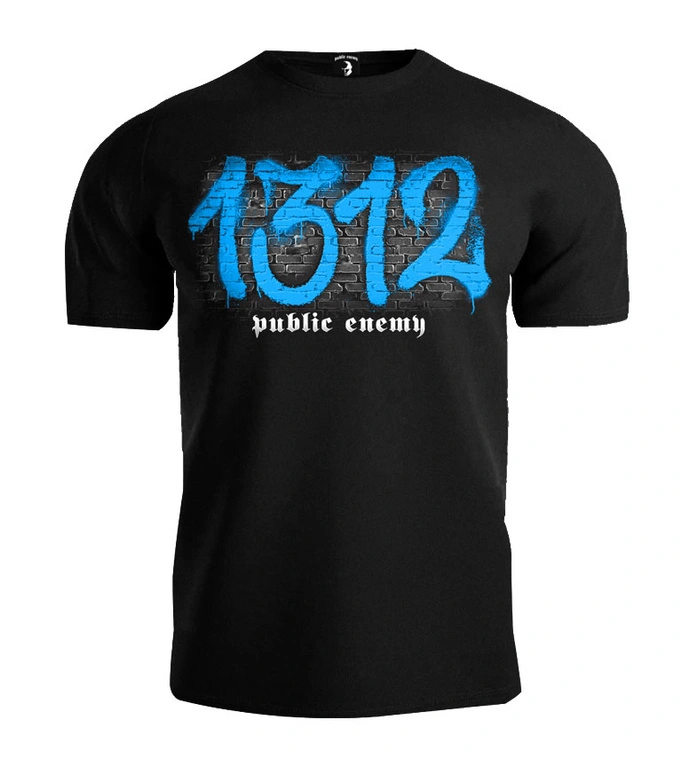 Koszulka męska T-shirt Public Enemy 1.3.1.2 black/blue czarna