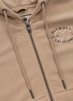 Bluza damska z kapturem Pitbull Manzanita Heart ZIP Washed beżowa