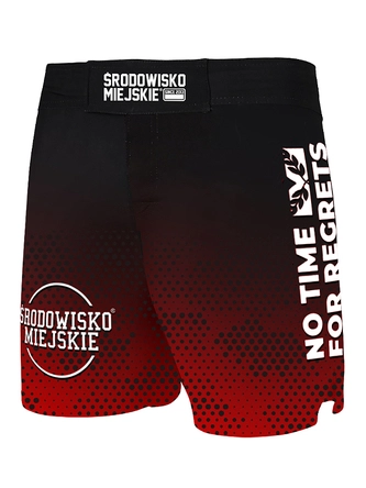 Spodenki MMA Środowisko Miejskie Punch czarno/czerwone