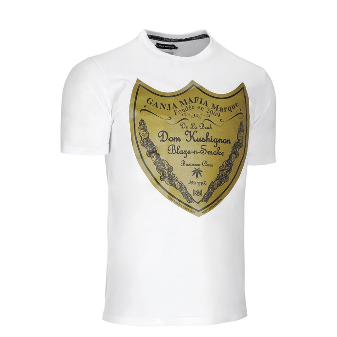 Koszulka męska T-shirt Ganja Mafia Dom biały